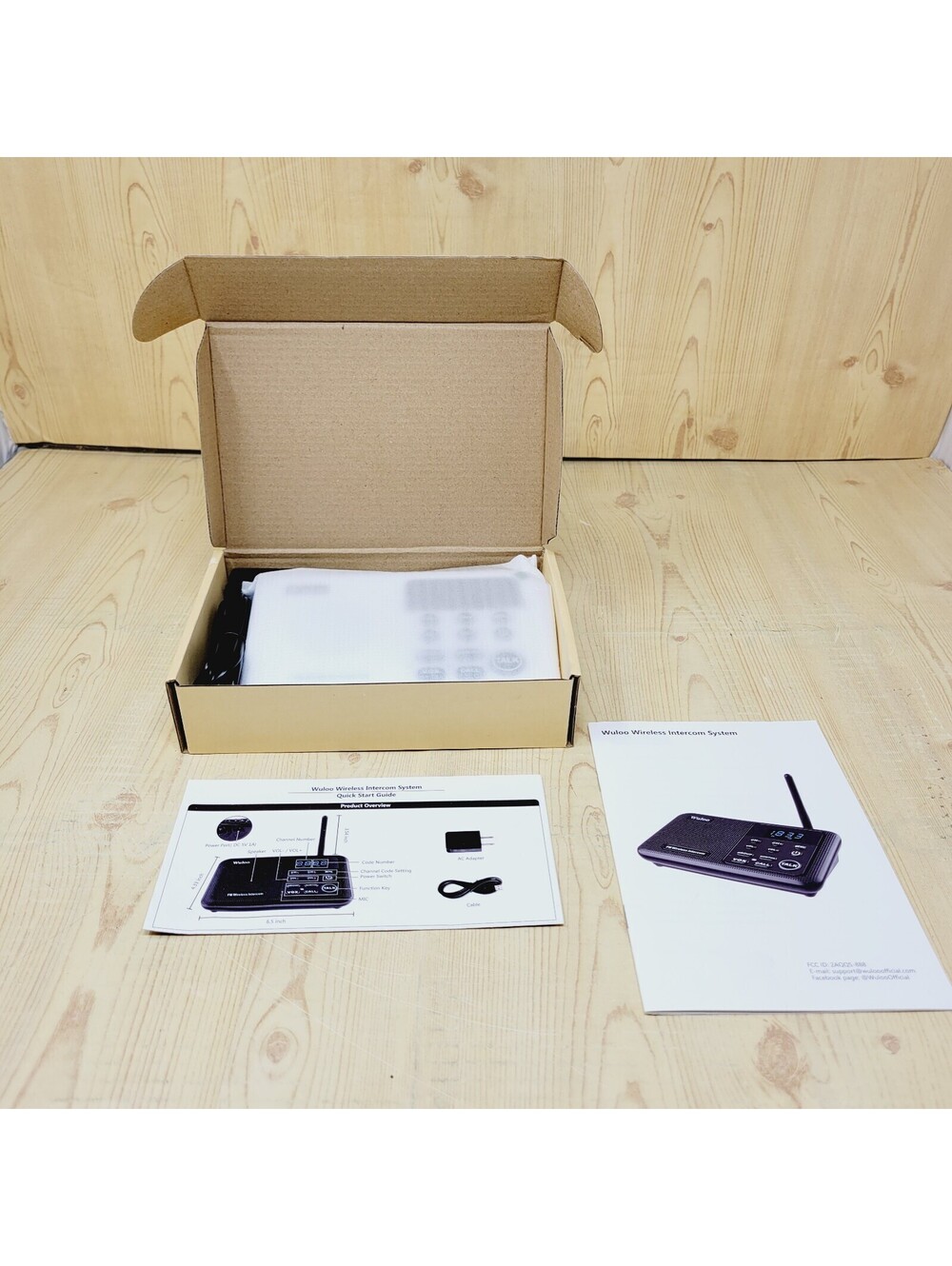 Wuloo Wireless 1 Mile Range Home Intercom Multi Channel White (ONE UNIT ONLY)